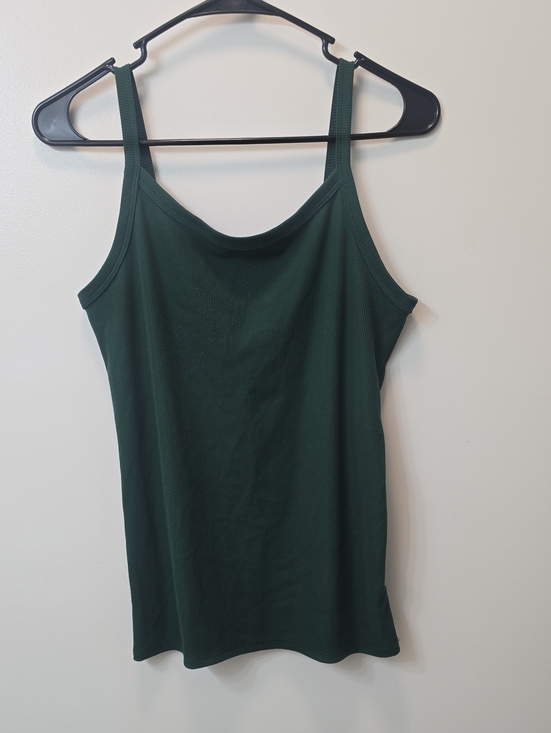 No Boundaries Tops - No Boundaries Dark Green Ribbed Tank Top